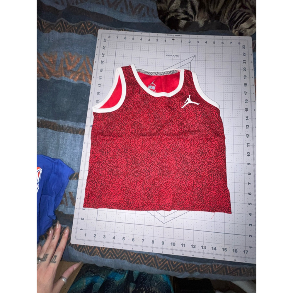 Boys Jordan Tank Top Size Red